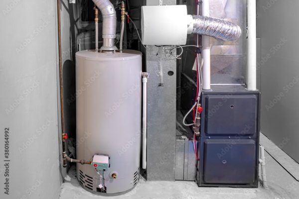 inside view of working heating system for house